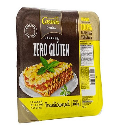 Lasanha Zero Glúten Tradicional 300g - Casarão