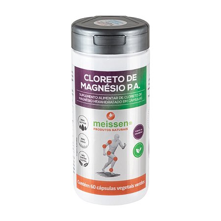 Cloreto de Magnésio Vegetal Verde 500mg 60 cápsulas - Meissen