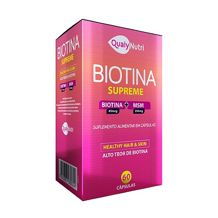 Biotina Supreme + MSM 500mg 60 cápsulas - Qualynutri