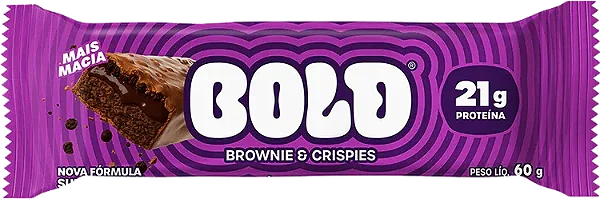 Barra Proteica Sabor Brownie & Crispies 60g - Bold