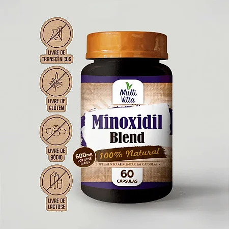 Minoxidil 600mg 60 cápsulas - Multivitta