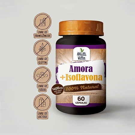 Amora Miura com Isoflavona 1400mg 60 cápsulas - Multivitta
