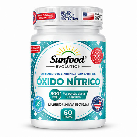 Óxido Nítrico 800mg 60 cápsulas - Sunfood Evolution