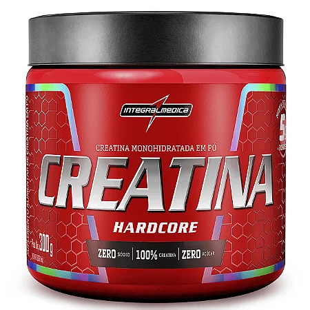 Creatina Monohidratada Pura Hardcore 300g - Integralmédica