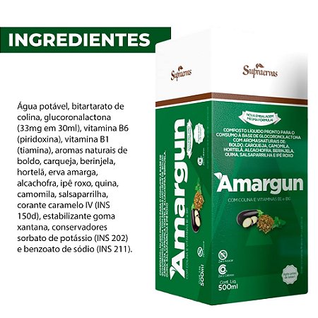Amargun SupraErvas 500ml - Composto de Ervas