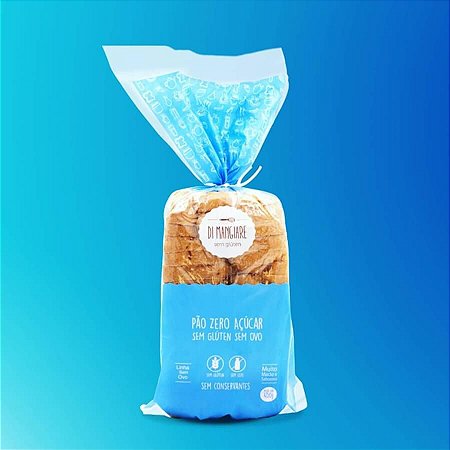 Pão Zero Açúcar, Leite e Ovos - Sem Glúten e Sem Lactose 420g - DiMangiare