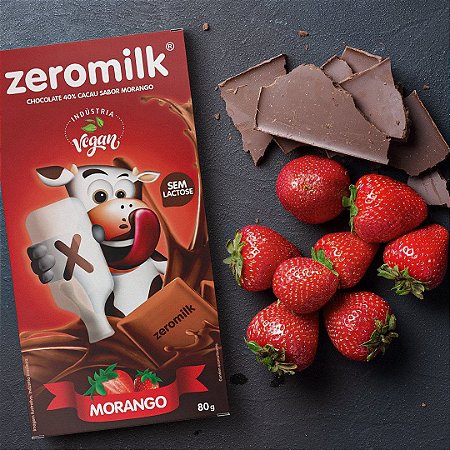 Zeromilk Chocolate sem Lactose Morango 70g Genevy