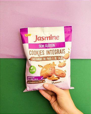 Cookies Integral Castanha do Pará e Caju 150g - Jasmine