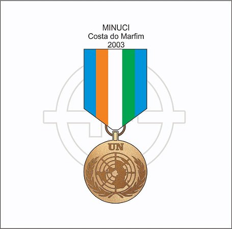 Medalha Missão de Paz na Costa do Marfim  MINUCI