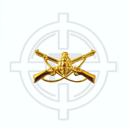 Distintivo de gola dourado Infantaria