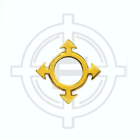 Distintivo de gola dourado Comunicações