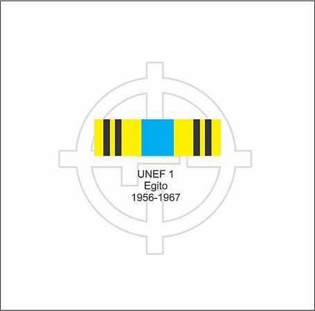 Barreta Medalha Missão de Paz no Egito UNEF