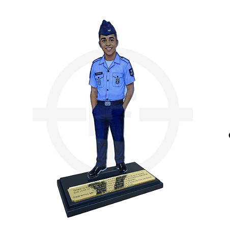 Boneco Personalizado em Acrílico – Caricatura Militar | Presente Exclusivo