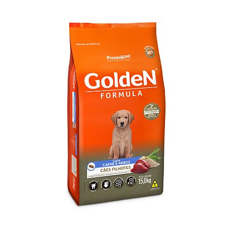 Ração Para Cães Filhotes GoldeN Formula Carne & Arroz 15kg