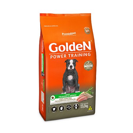 Ração Para Cães Adultos GoldeN Power Training Frango & Arroz 15kg