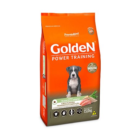 Ração Para Cães Filhotes GoldeN Power Training Frango & Arroz 15kg