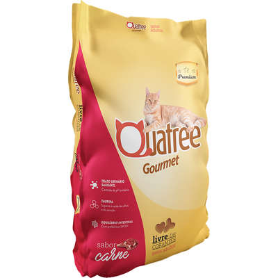 Ração Quatree Gourmet para Gatos Adultos Sabor Carne 10,1kg