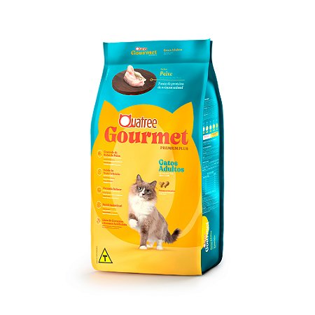Ração Quatree Gourmet para Gatos Adultos Sabor Peixe 10,1kg