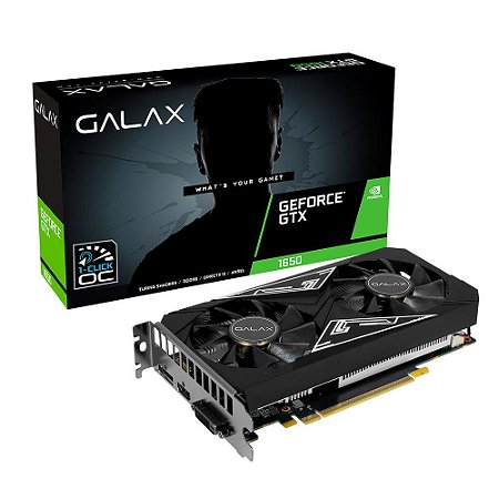 Placa de Vídeo Galax NVIDIA GeForce GTX 1650, 4GB GDDR6, EX Plus, 1-Click OC, 128 Bits - 65SQL8DS93E1