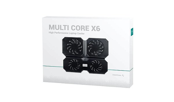 SUPORTE PARA NOTEBOOK MULTI CORE X6 BLACK COM 4 FANS DP-N422-MCX6