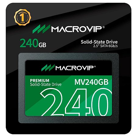 SSD MacroVIP 240GB MV240GB Preto