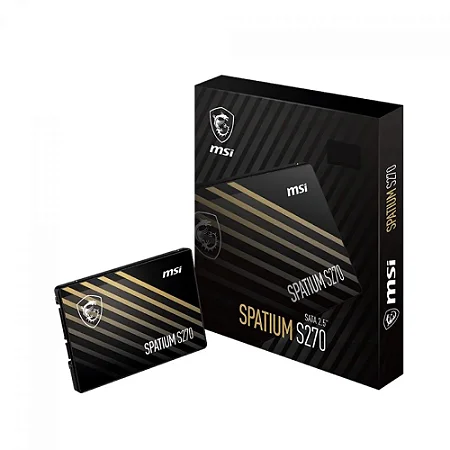 HD SSD 480GB MSI SPATIUM S270 Preto