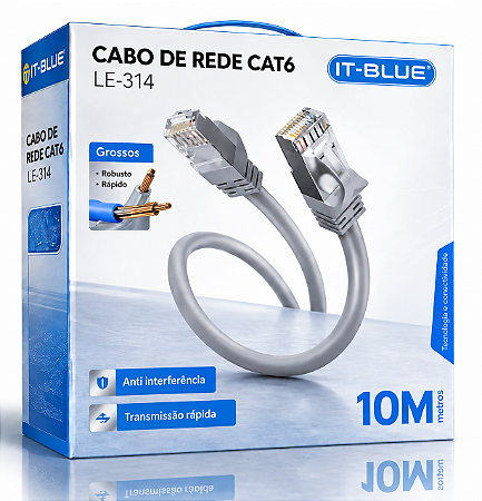 Cabo de Rede Cat6 IT-Blue 10m