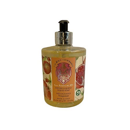 LA FLORENTINA | SABONETE LÍQUIDO POMEGRANATE | Sabonete Líquido Para As Mãos Italiano 500ml