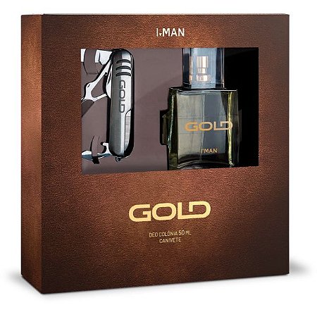 CICLO | KIT COFFRET GOLD | Deo Colônia Masculino 50ml + Canivete