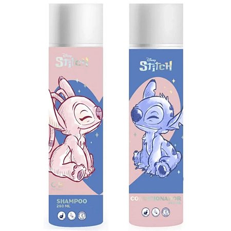 DISNEY STITCH | KIT SHAMPOO ANGEL E CONDICIONADOR STITCH 3+ | Shampoo Infantil 280ml e Condicionador Infantil 280ml