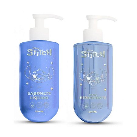 STITCH | KIT SABONETE LÍQUIDO E HIDRATANTE CORPORAL STITCH 3+ | Sabonete Líquido Infantil 120ml e Hidratante Infantil 120ml