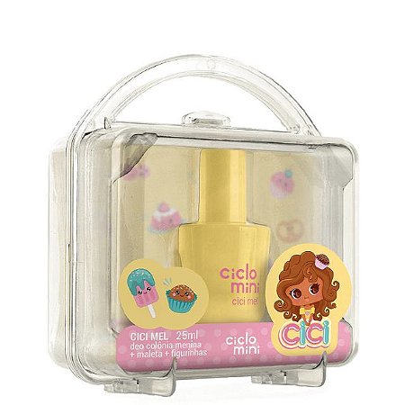 CICLO MINI CICI | MALETA MEL| Maletinha com Deo Colônia Cici Mel 25ml