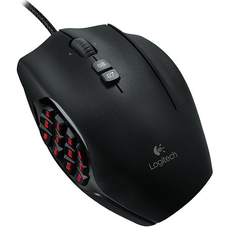 Mouse Gamer Logitech G600 MMO, RGB Lightsync, 20 Botões, 8200 DPI - 910-003879