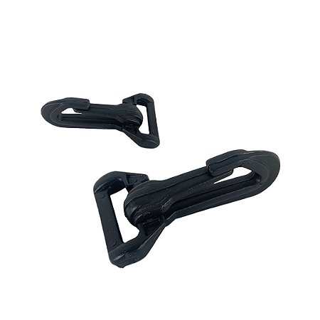 MOSQUETAO PLASTICO 25MM COR PRETO PACOTE COM 10 UNIDADES