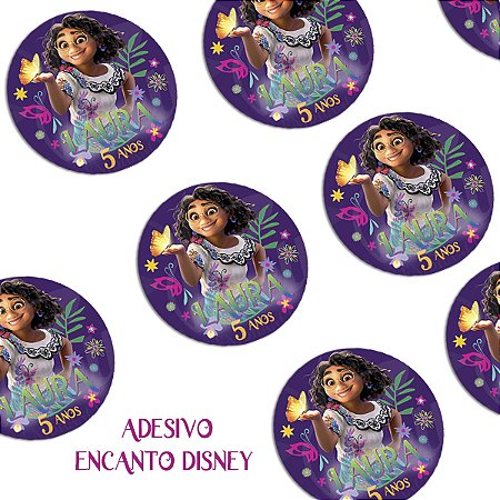 Cartela 30 Adesivos Encanto Disney Madrigal Lembrancinha Redondo 5cm