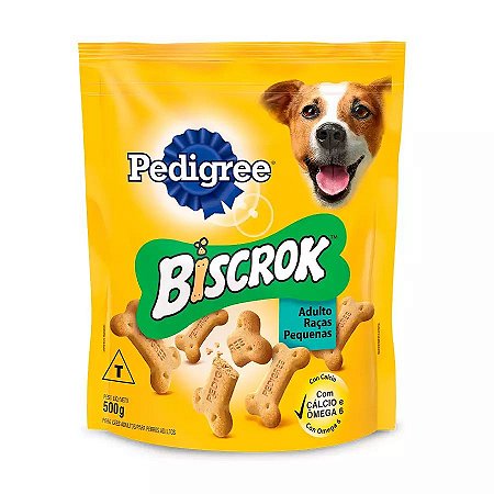 Biscoito Pedigree Biscrok Mini Para Cães Adultos De Raças Pequenas 500g