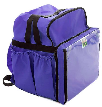 Mochila Bag Térmica Delivery Aplicativos Com Isopor Laminado - Roxo