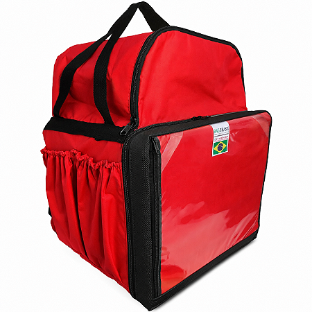 Bag Motoboy Reforçada -Impermeavel 45LT - Vermelha