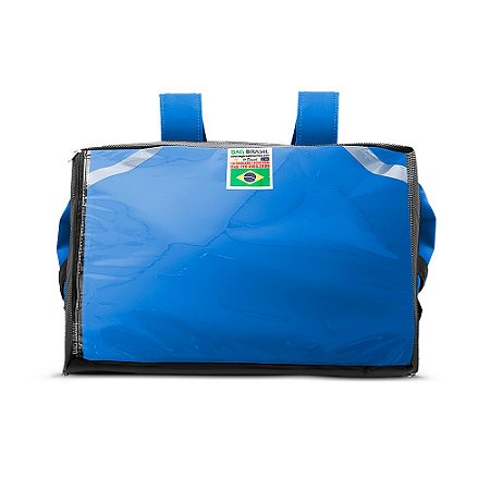 Capa Mochila Bag Térmica Delivery de Pizza - Reforçada Azul