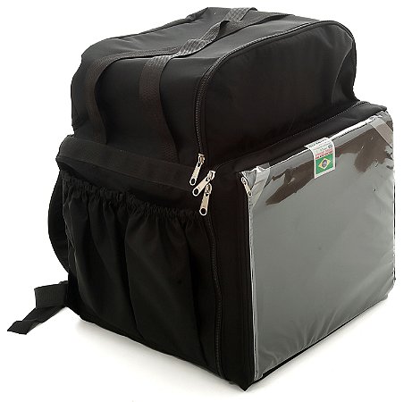 Mochila Bag Térmica Delivery Aplicativos Com Isopor Laminado - Preta