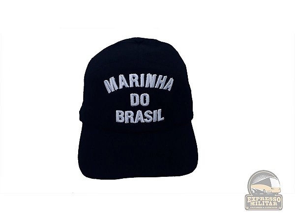 BONÉ BRIM PTO BORDADO MARINHA (PRAÇA) - Expresso Militar
