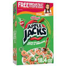 Kellogg's Apple Jacks Breakfast Cereal, Original297 Gramas