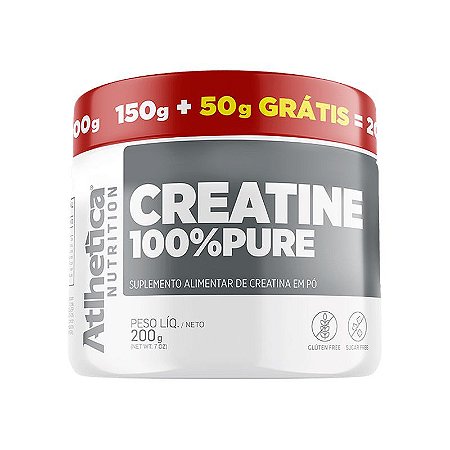 CREATINE 100% PURE 200G (150G + 50G GRATIS) - ATLHETICA