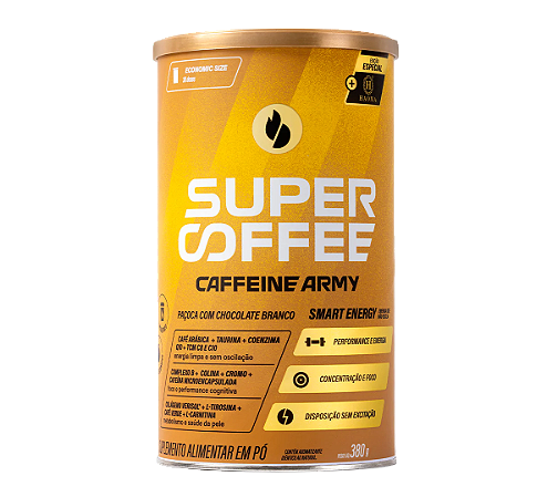 SUPER COFFEE 3.0 PAÇOCA COM CHOCOLATE BRANCO (380G) - CAFFEINE ARMY