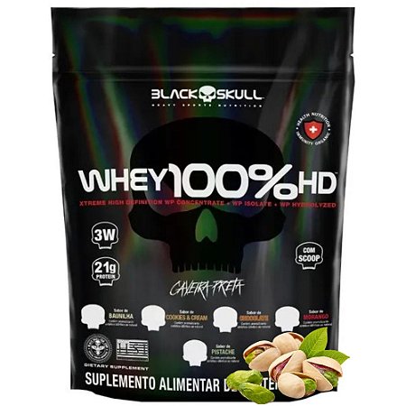 Whey 100% HD pistache refil (900g) - Black Skull