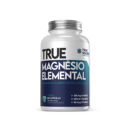 Magnésio elemental 725mg - (60 caps) - TRUE SOURCE