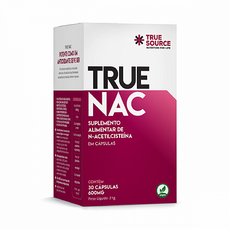 TRUE NAC 600MG C/ 30 CAPS - TRUE SOURCE