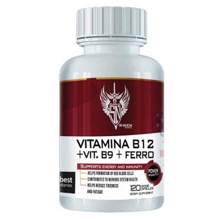 Vitamina b9+ferro+ b12 (120 cáps) - Shadow