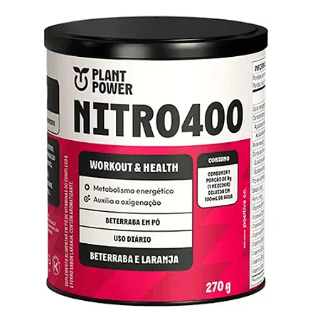 LOJA - Nitro400 Beterraba e Laranja (270g) - Plant Power