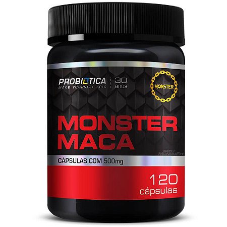 Monster Maca Peruana Pote (120 Capsulas) - Probiotica